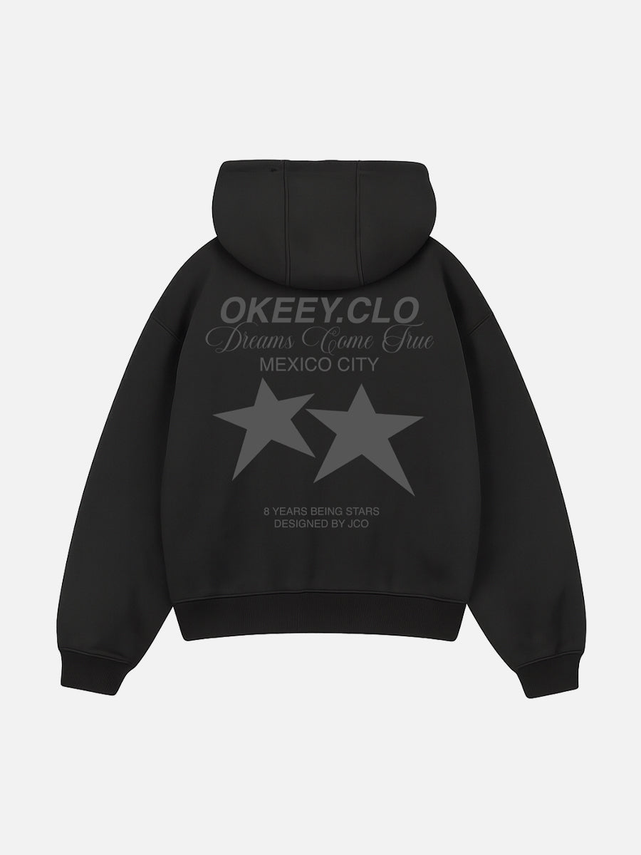 OKEEY.CLO 8 YEARS ( BLACK AND BLACK HOODIE )