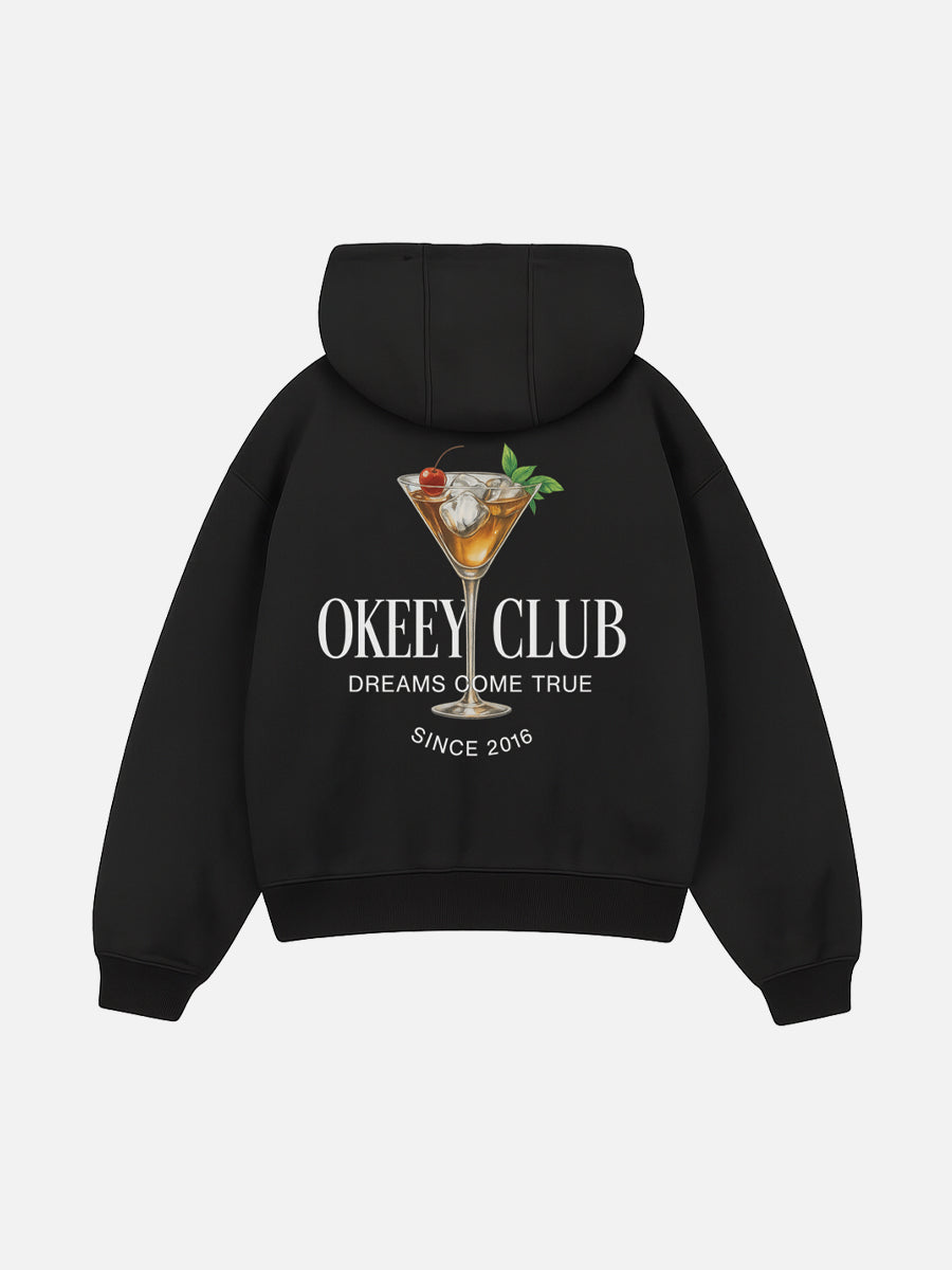MARTINI COCKTAIL ( BLACK HOODIE )