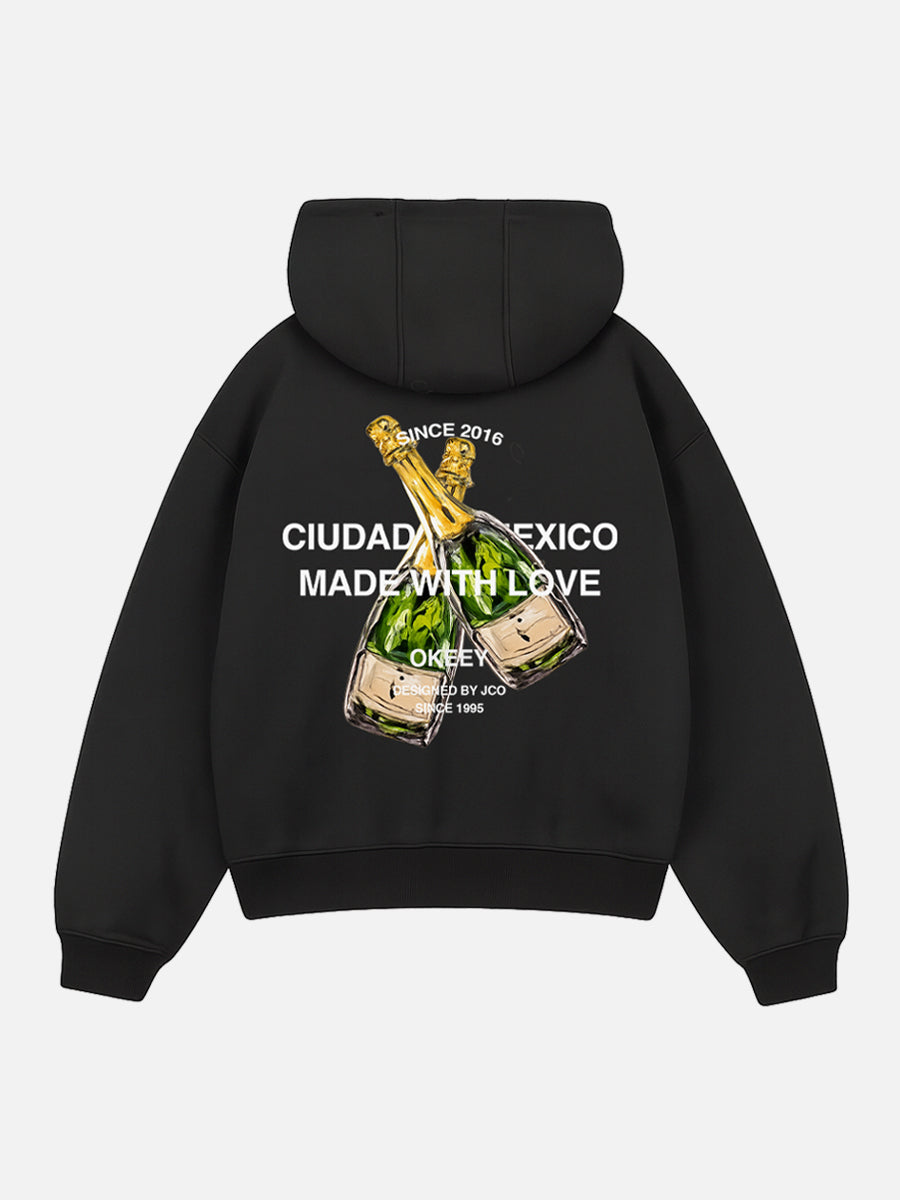 CHAMPAGNE ( BLACK HOODIE )