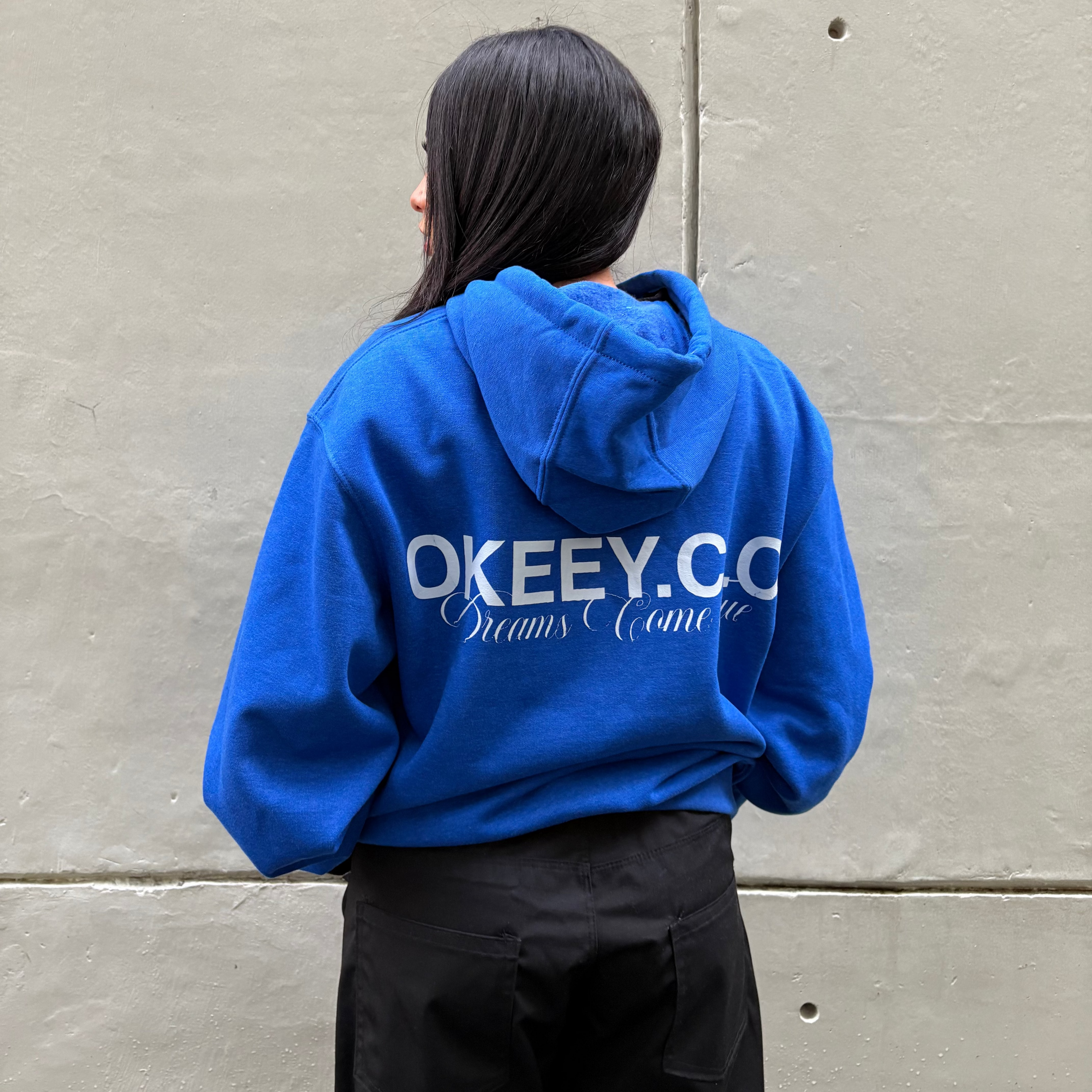 OKEEY.CLO ELECTRIC BLUE HOODIE
