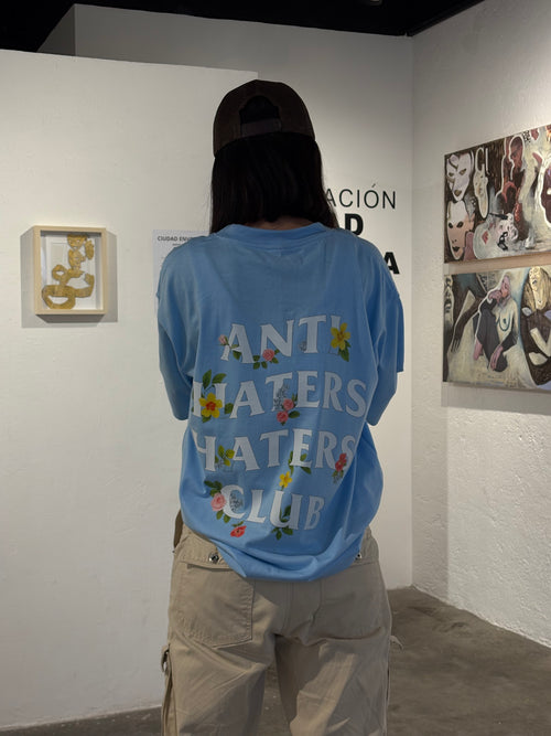 ANTI HATERS HATERS CLUB. ( BABY BLUE FLOWER )