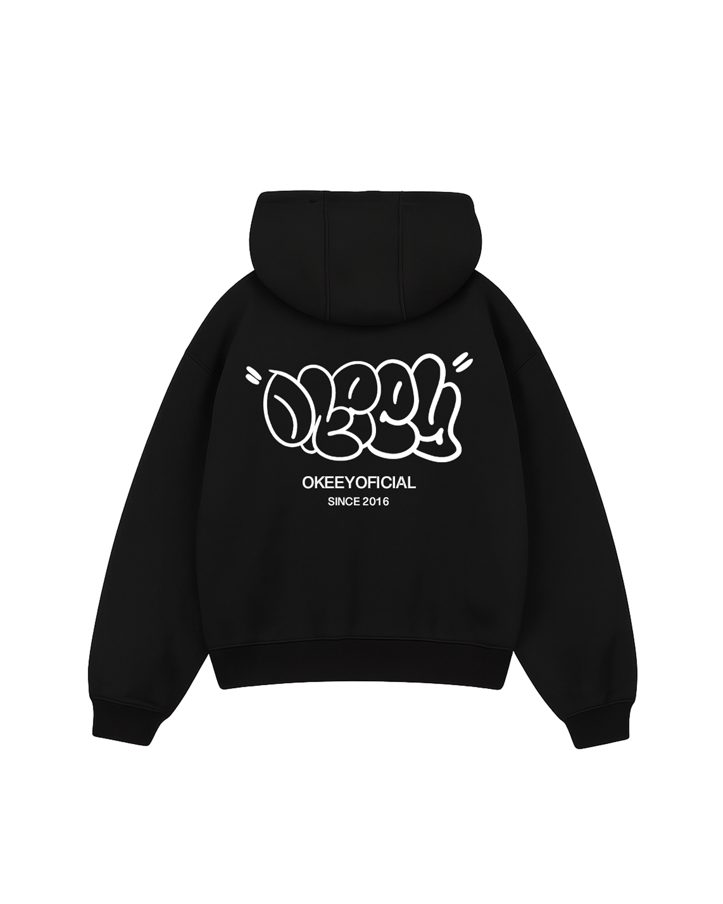 BLACK HOODIE + GRAFFITI