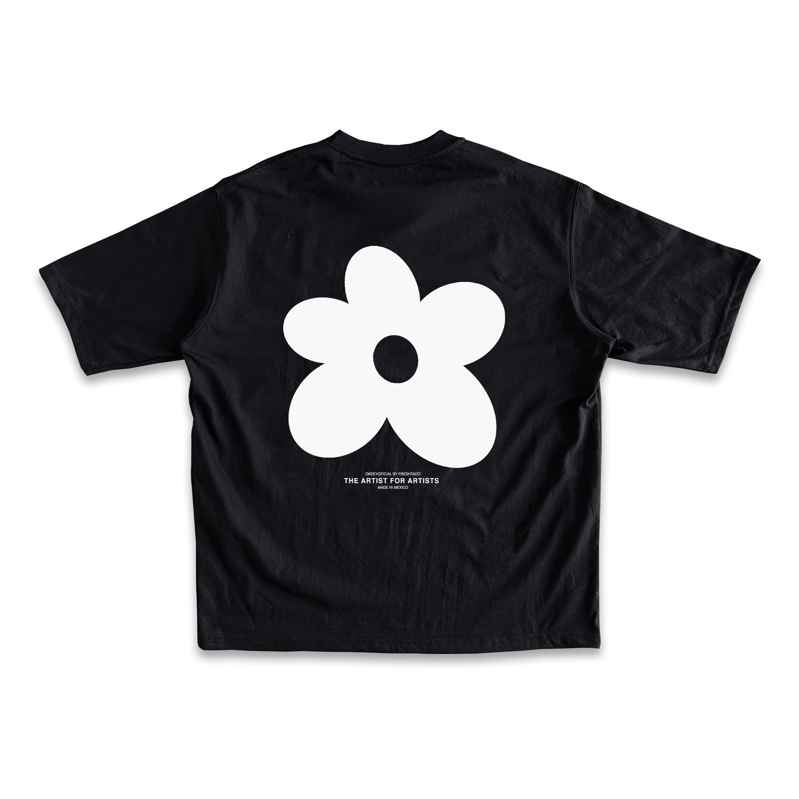 FLOWER BLACK T SHIRT