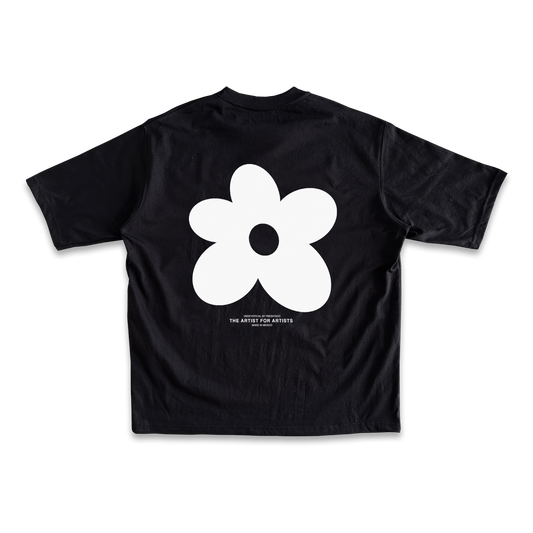 FLOWER BLACK T SHIRT