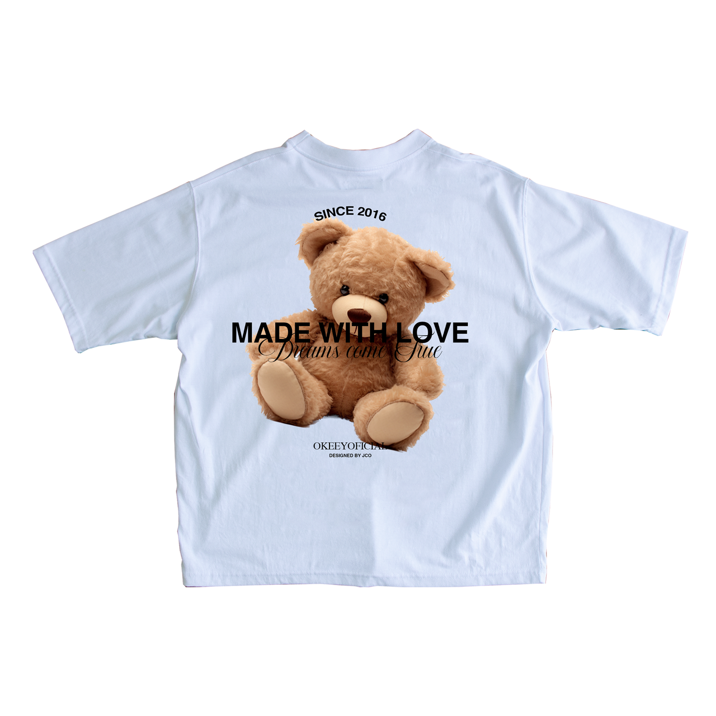 TEDDY LOVE ( WHITE T SHIRT )