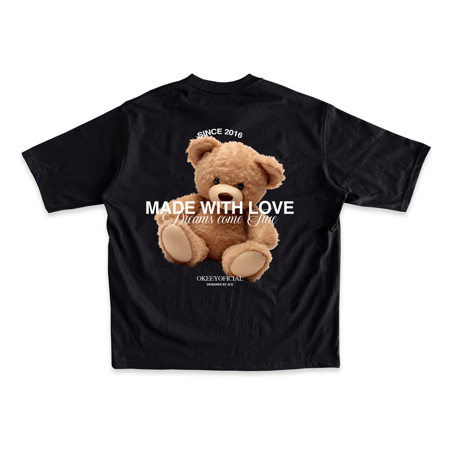 TEDDY LOVE ( BLACK T SHIRT )