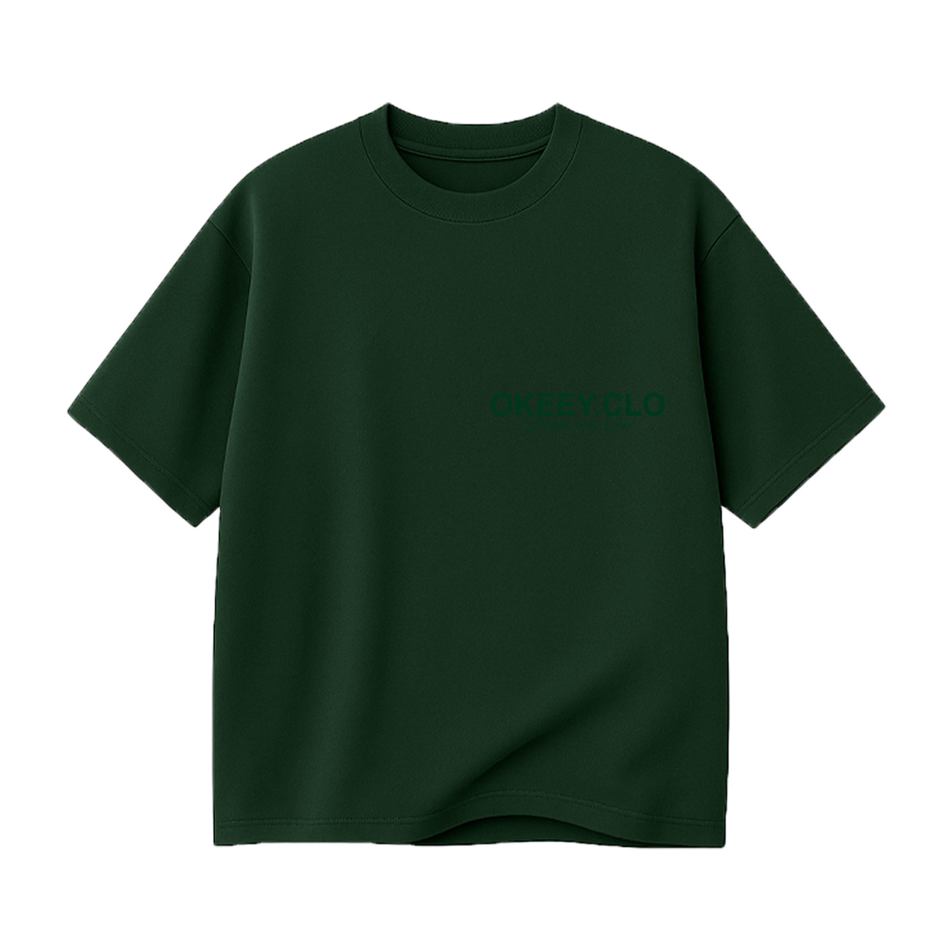 GREEN OLIVE T SHIRT BASICE