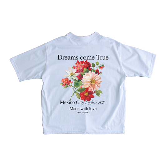 DREAMS COME TRUE + FLOWER ( WHITE )