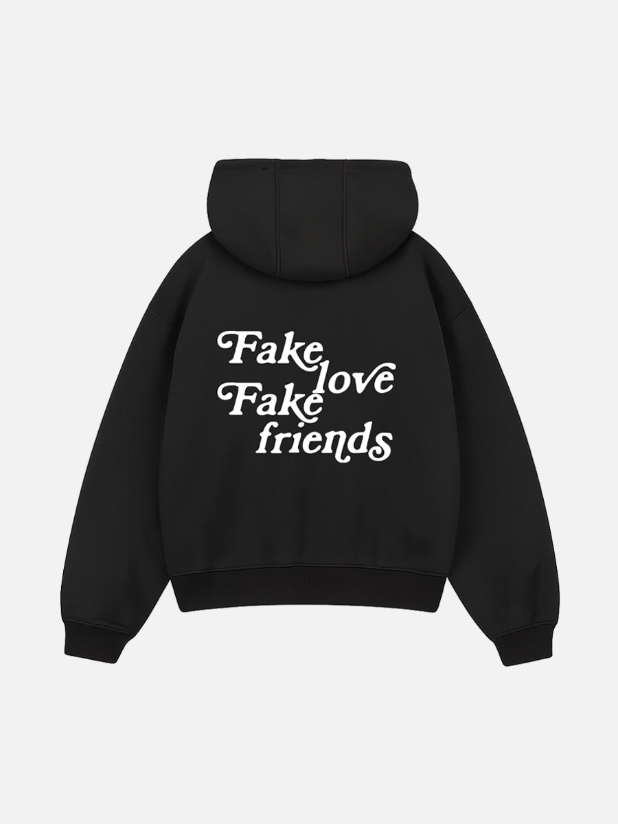FAKE LOVE BLACK HOODIE