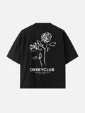 FLOWER PAINTING ( BLACK T SHIRT )