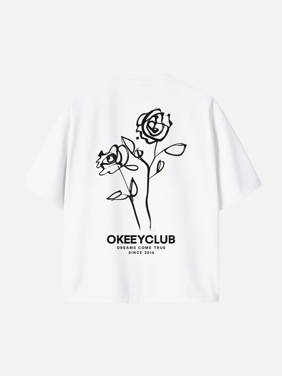 FLOWER PAINTING ( WHITE T SHIRT )