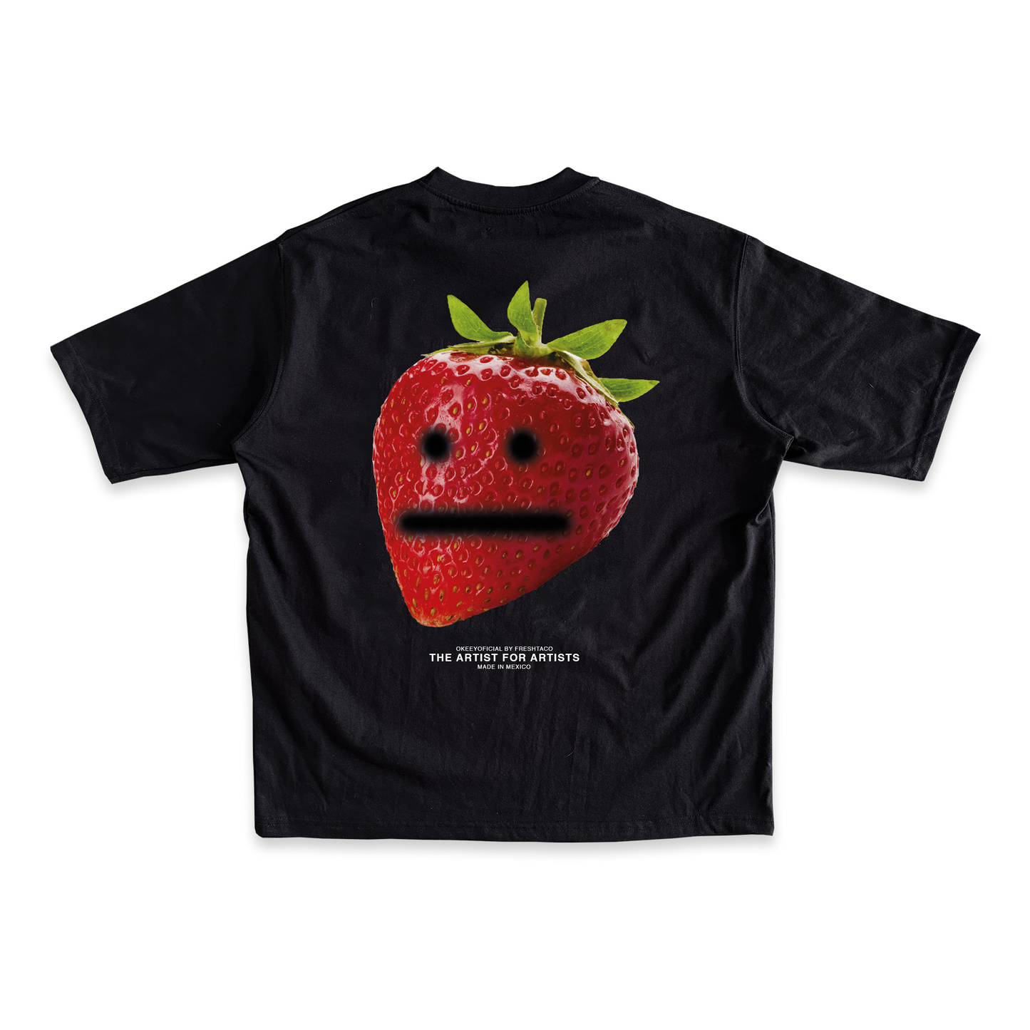 BLACK STRAWBERRY T SHIRT