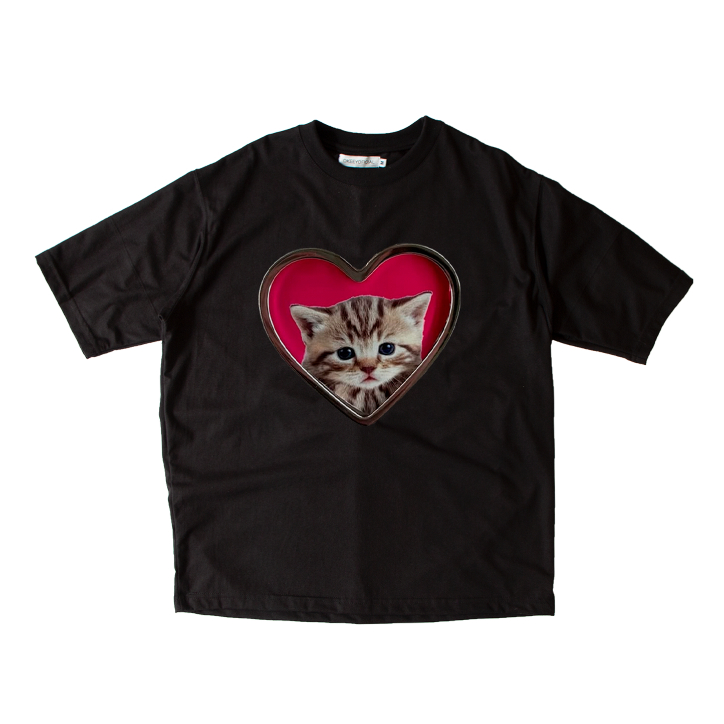 I LOVE CAT ( BLACK T SHIRT )