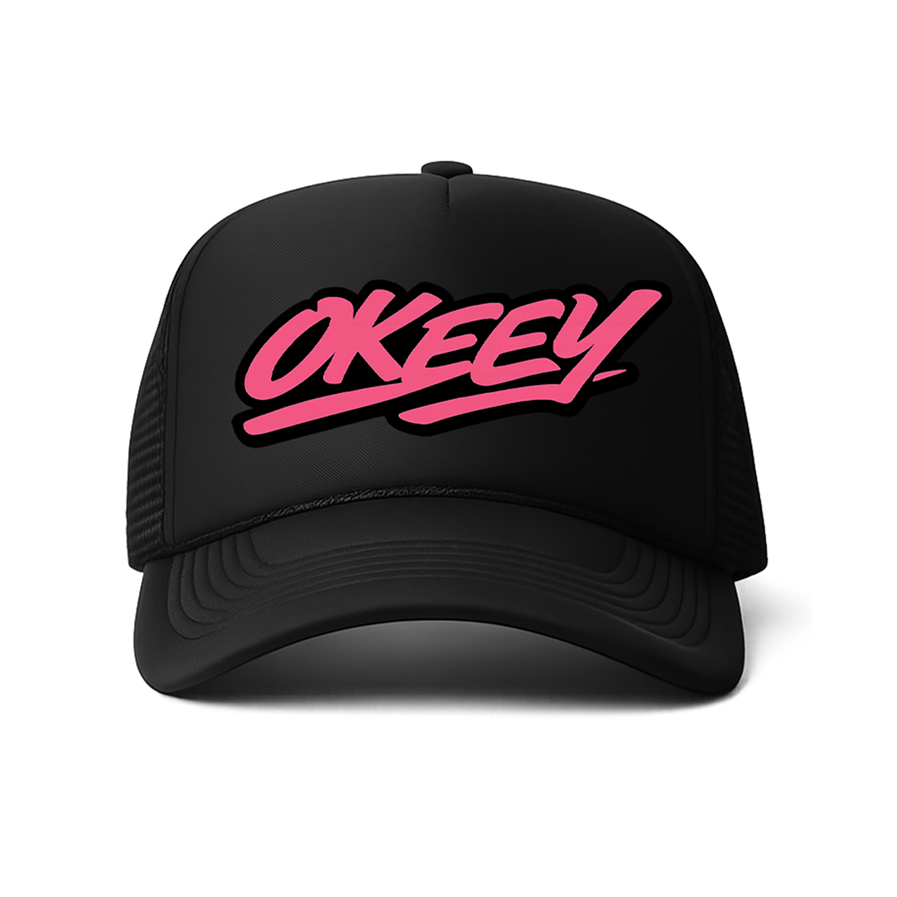 TRUCKER HAT ( PINK LOGO )