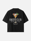 MARTINI COCKTAIL ( BLACK T SHIRT )