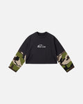 T SHIRT OVER T SHIRT ( BLACK )