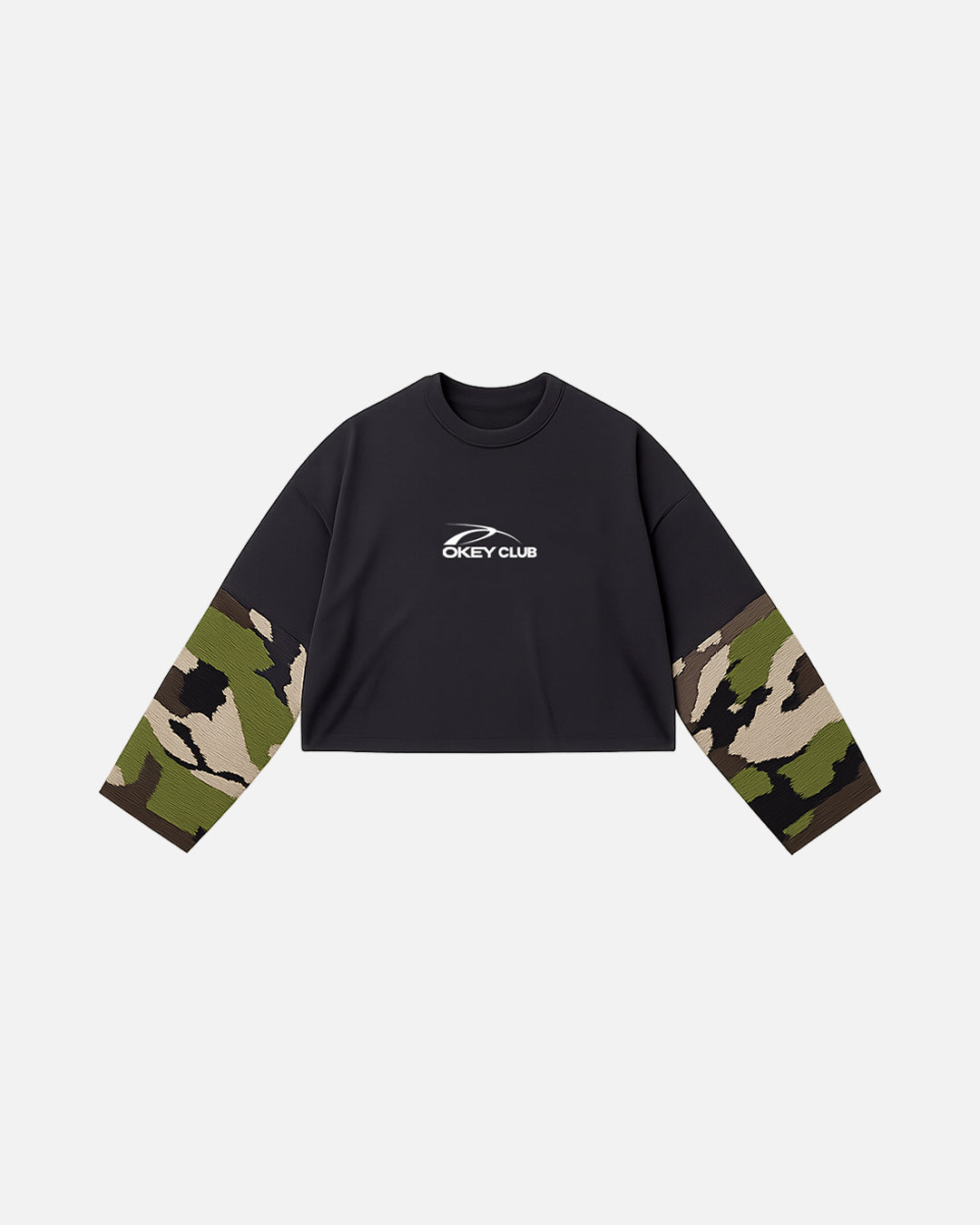 T SHIRT OVER T SHIRT ( BLACK )