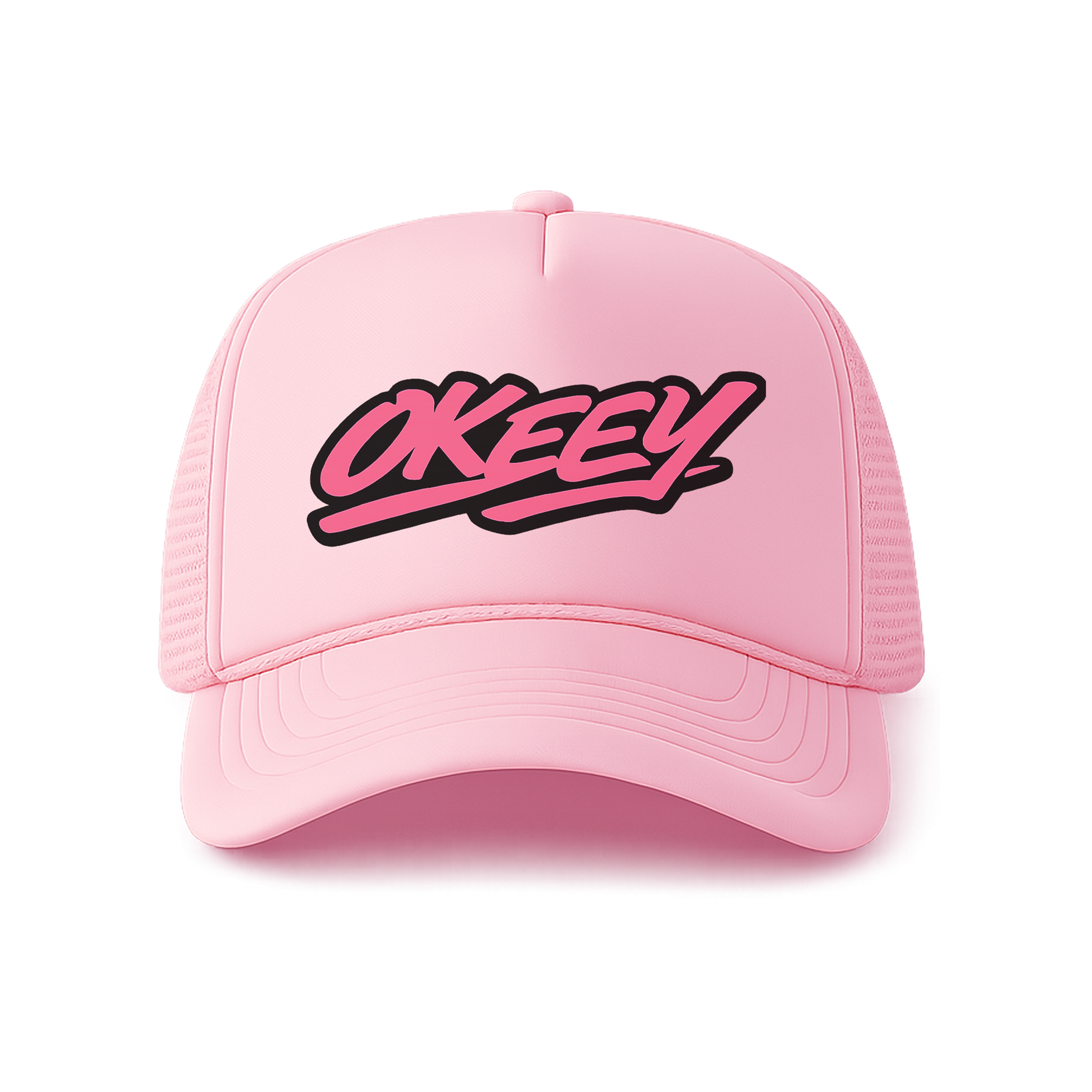 TRUCKER HAT ( PINK LOGO )