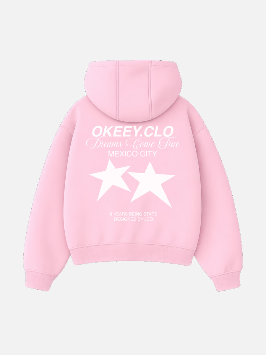 OKEEY.CLO 8 YEARS ( BABY PINK HOODIE )
