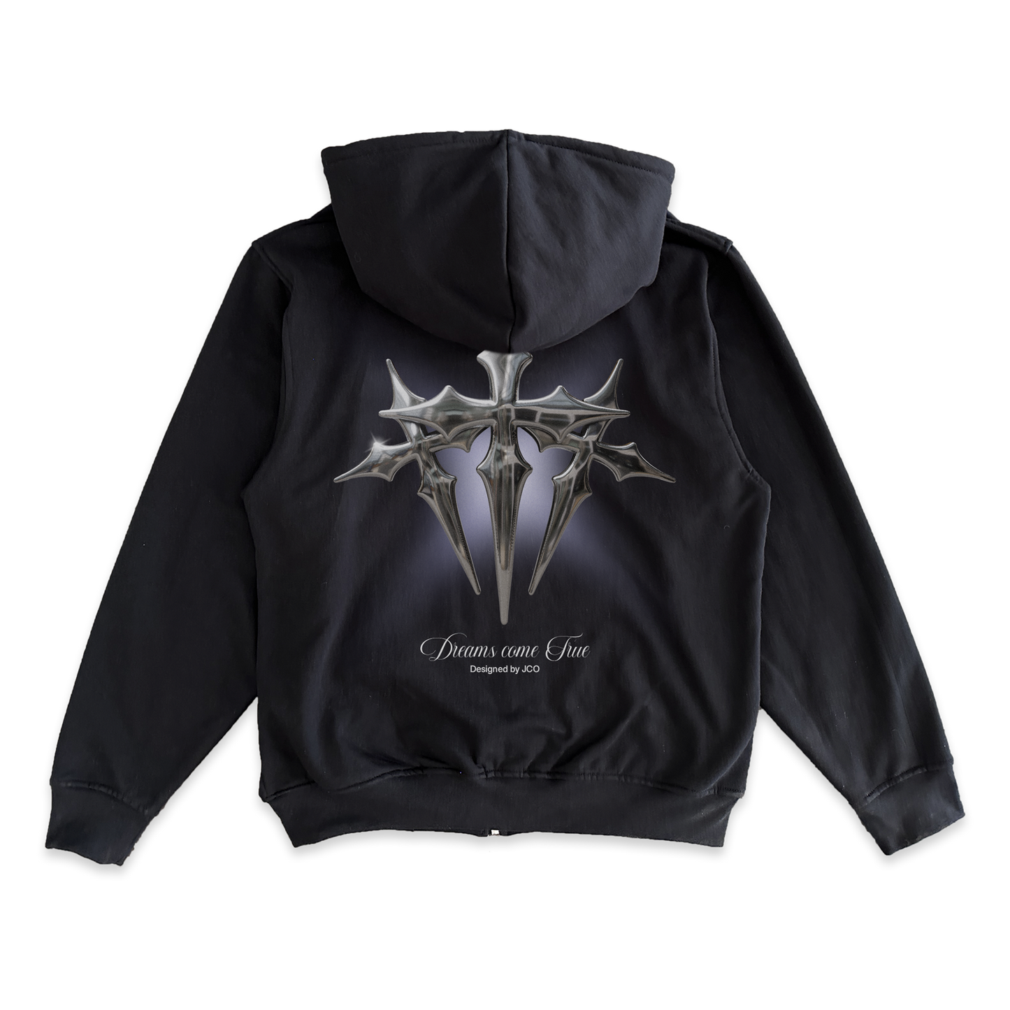 CHROME CROSS BLACK HOODIE