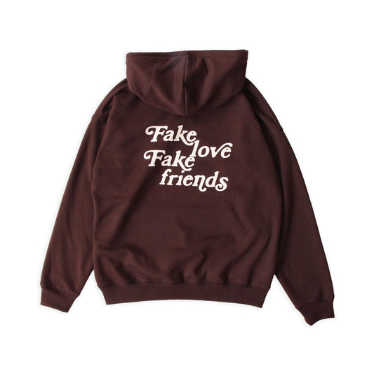 FAKE LOVE HOODIE CHOCOLATE